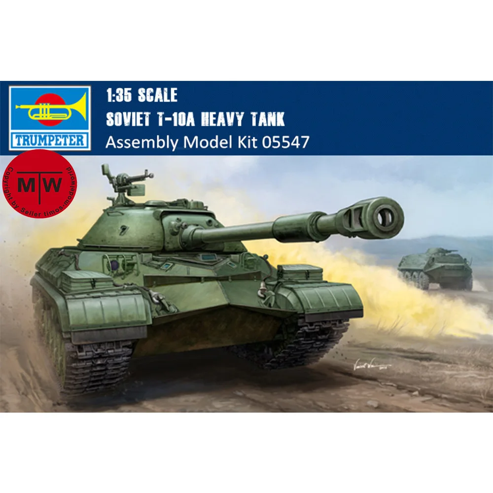 

Trumpeter 05547 1/35 Scale Soviet T-10A Heavy Tank Plastic Military Assembly Model Building Kits