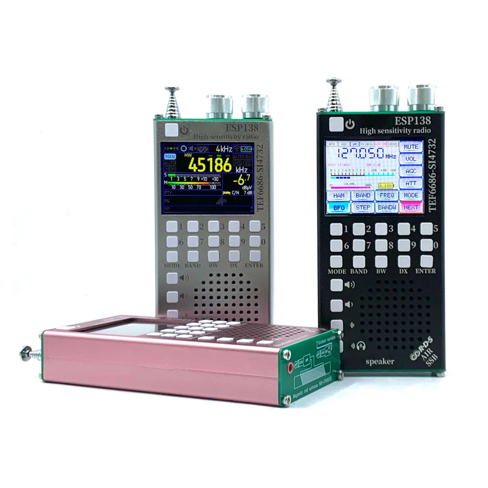 أوضاع مزدوجة متعددة الوظائف راديو BT ESP138 ESP32 SI4732 RDS عرض البيانات راديو Type-C شحن لمكبرات الصوت المتوافقة مع البلوتوث