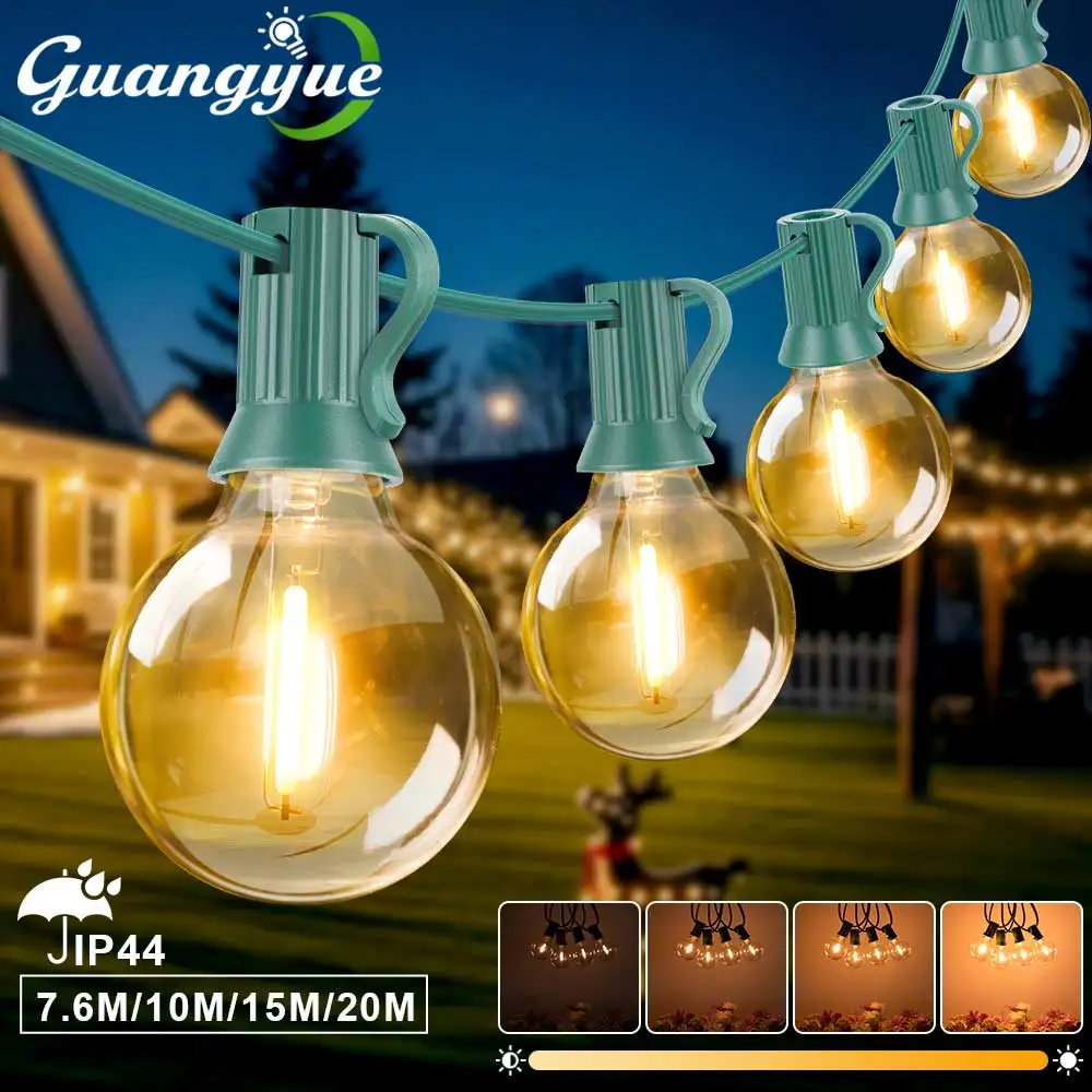 

E12 LED G40 Ball String Lights Outdoor Garden Garland Patio Chain Lights Vintage Edison Wedding Christmas Party Decoration Bulbs