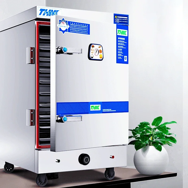 Armadietto Vaporiera elettrica Scatola per vapore per uova per alimenti di alta qualità Vaporiera elettrica a 6 strati Vaporiera per riso commerciale a 6 piastre Cuociriso