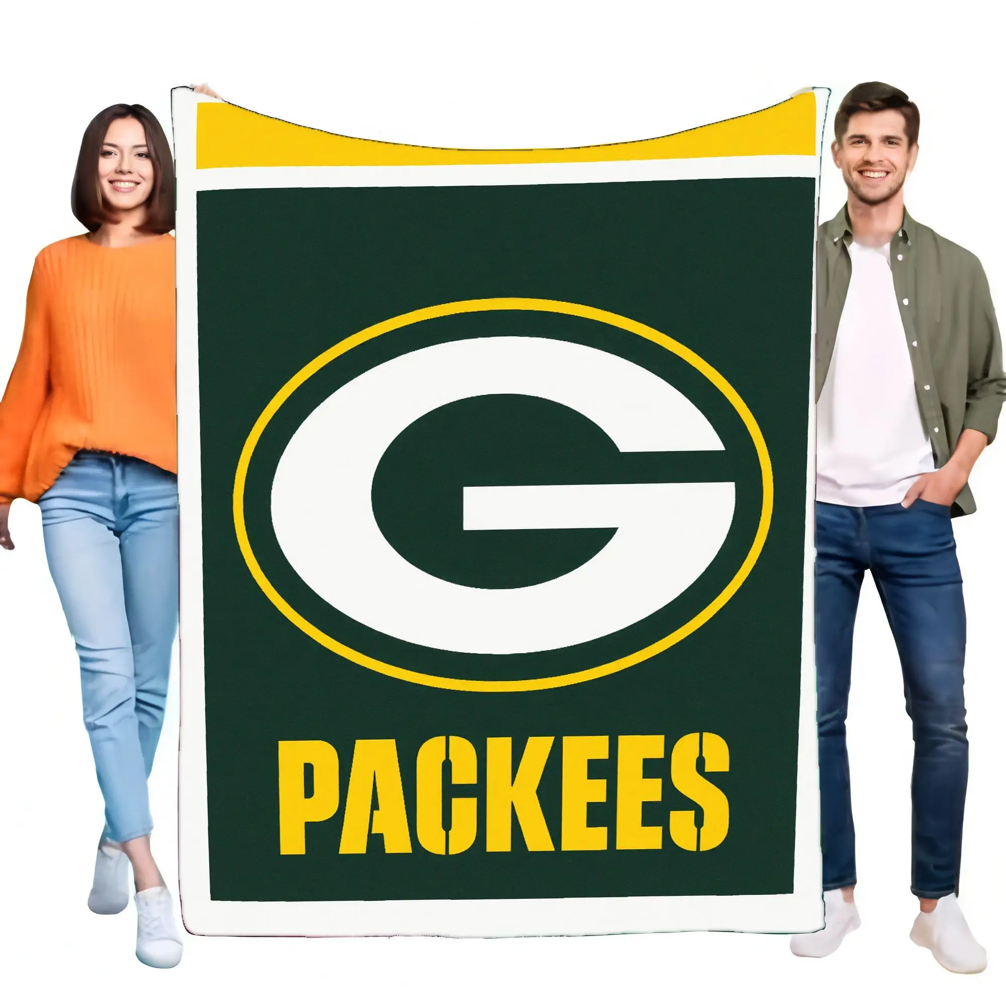 Cobertor verde bay packers, grande, aconchegante, lã macia, perfeito para fãs, decoração esportiva, ótimo para sala de estar ou quarto, ideia de presente