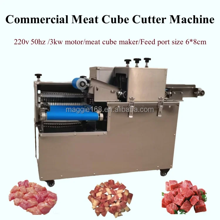 Fully Automatic Dicer Cube Pork Diced Fresh Meat Cutter Chicken Cutting Machine Meat Dicing Cutter Machine