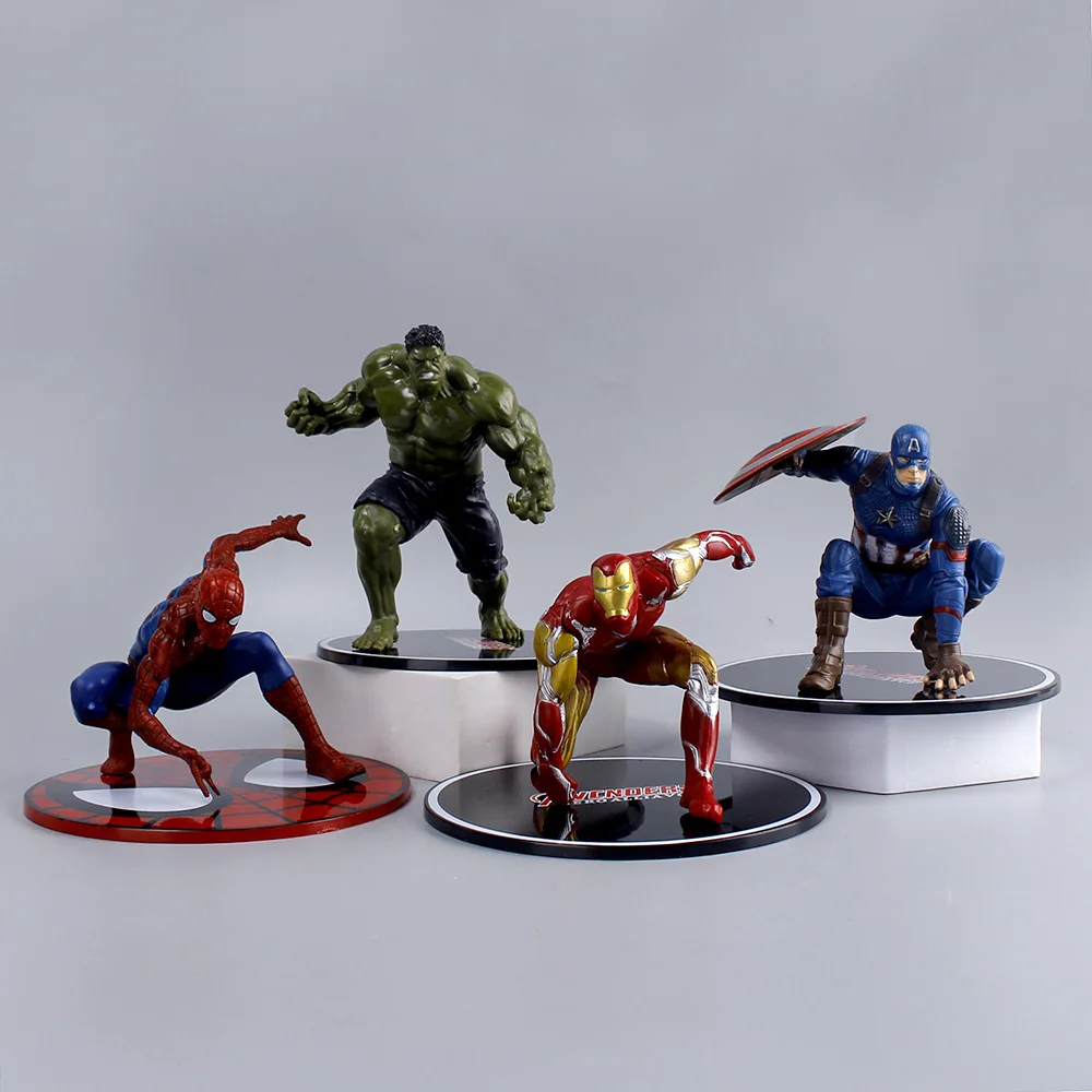 

The Avengers Spider Man Hulk Iron Man Steve Rogers Handmade Toy Boy Birthday Party Gift Room Decoration Cake Decoration