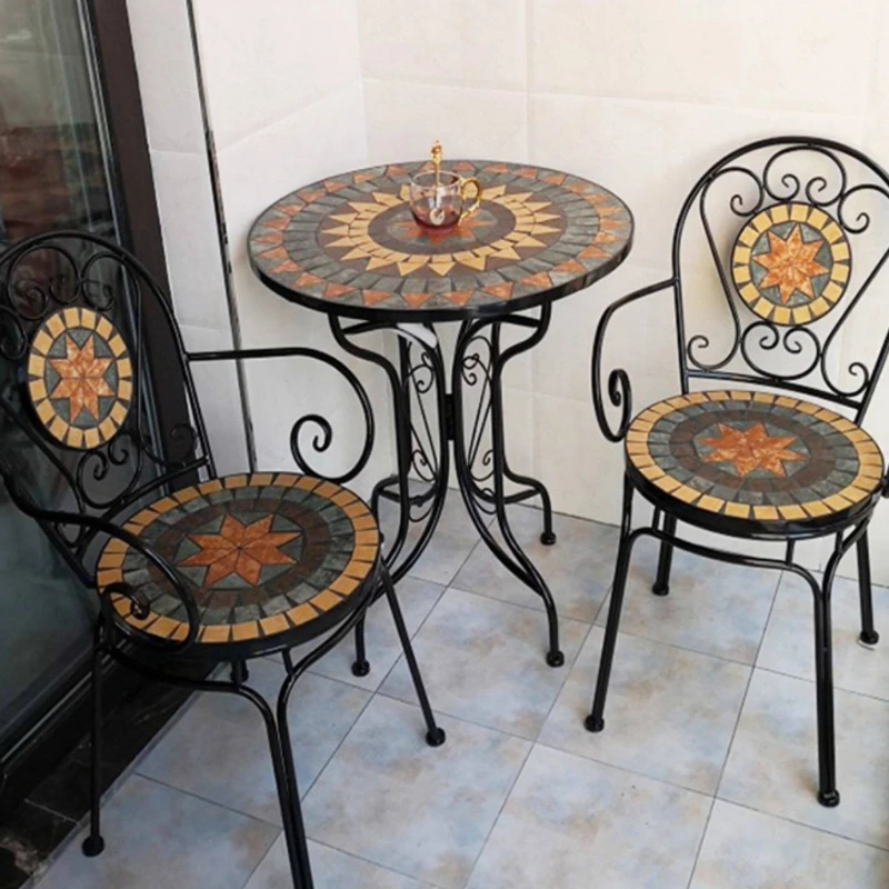 European elegant outdoor tables and chairs balcony leisure aesthetic retro style garden set patio gartenmöbel garden furniture