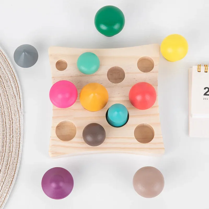 Bunte Pilze Kinder Holzspielzeug Zählen Pick Pilze Farbe Form Sortierung Matching Spiel Sensorische Pädagogische