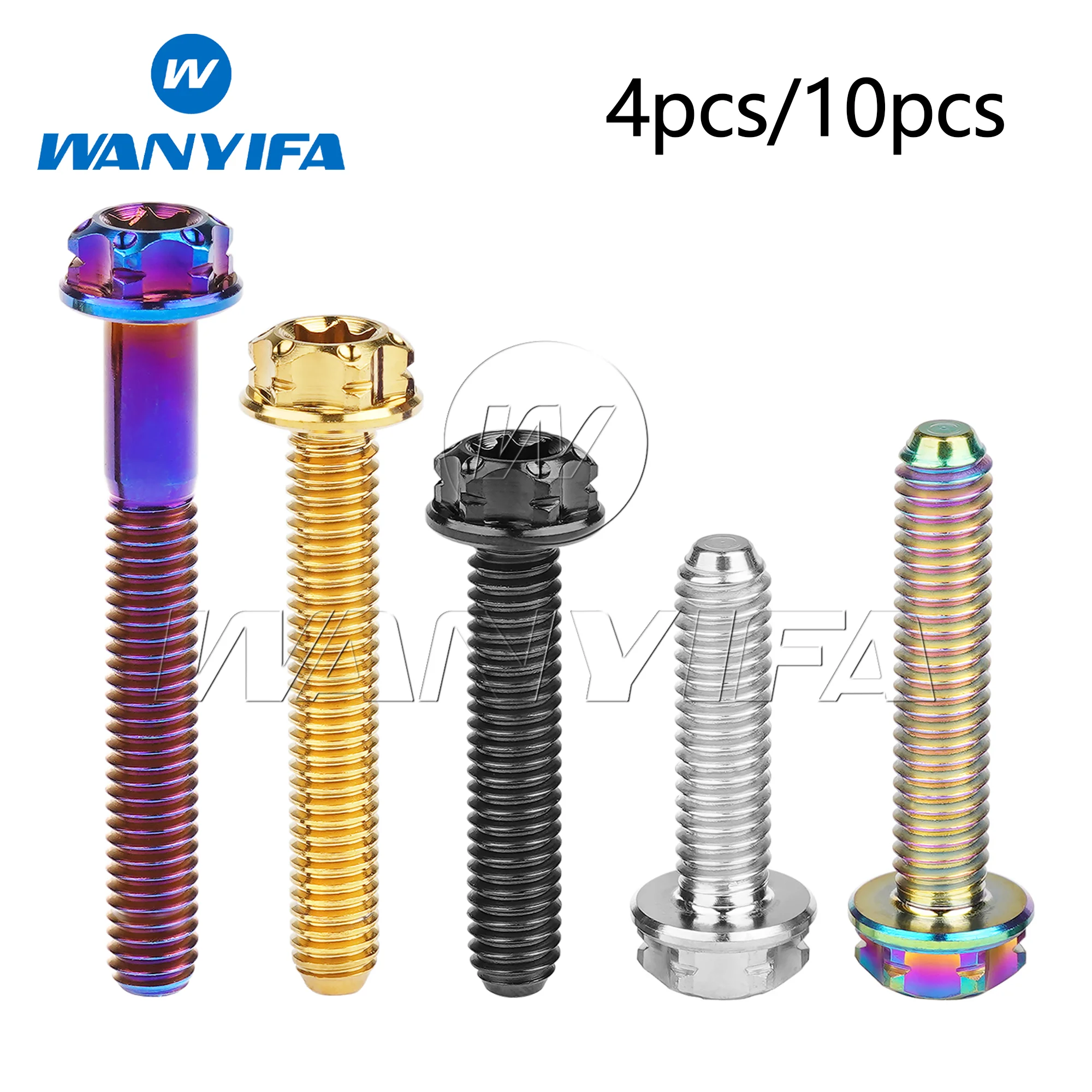 

Титановые болты Wanyifa M4x10/15/20/25/30 мм с маркированной маленькой фланцевой головкой для модернизации деталей мотоцикла и велосипеда 4/10 шт.