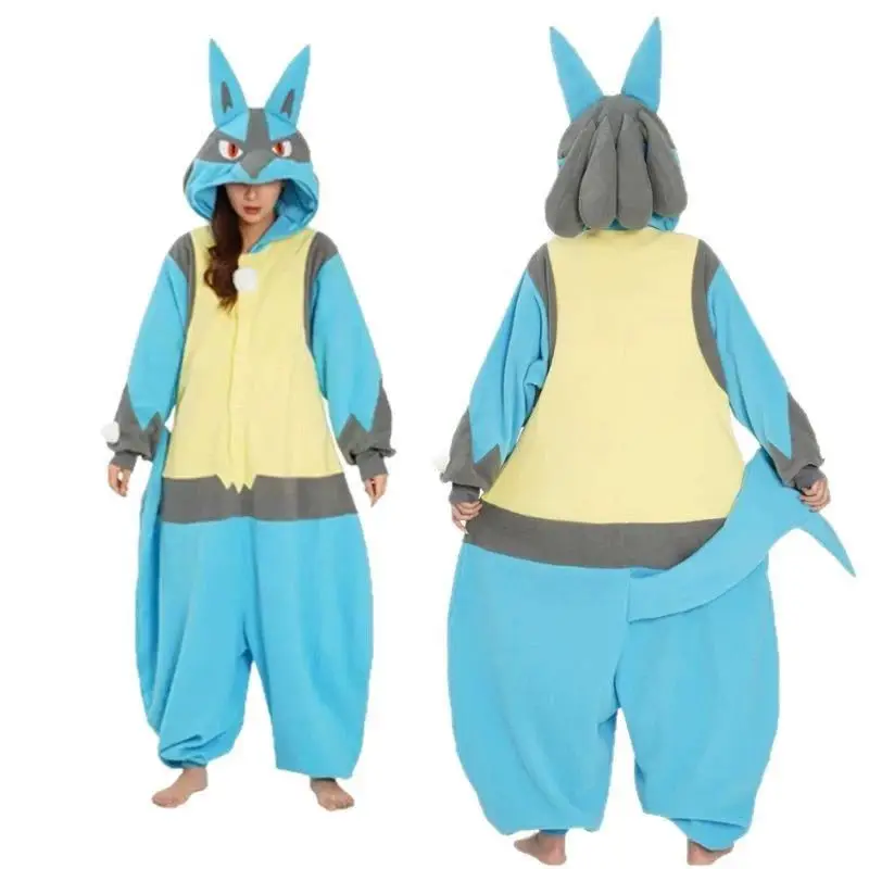 new Japanese Cute Kigurumi Cartoon Onesie Pajamas Fleece Soft Adult Anime Cosplay Pajamas Unisex Winter Loungewear Costume Party