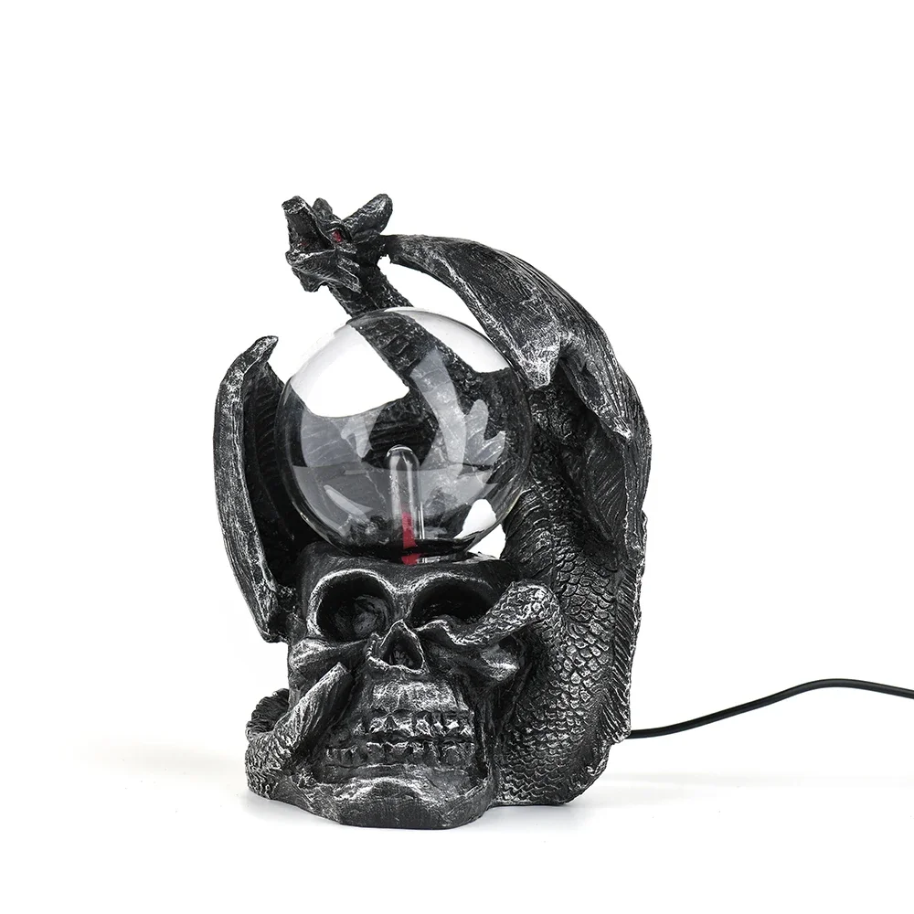 Hurrahing Wandering Dragon Plasma Lamp 4-Inch Atmosphere Night Light Desktop Decor Halloween Gift Special sale