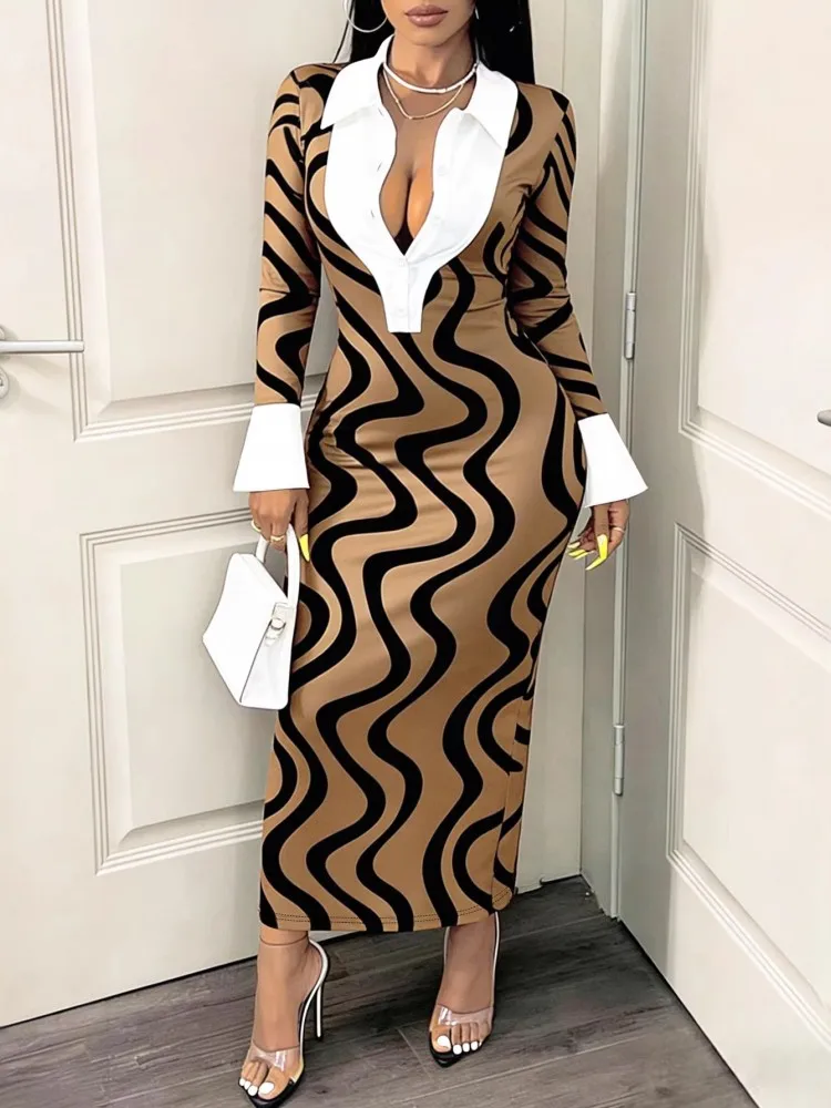 

African Dresses For Women Elegant Spring Autumn Long Sleeve Dashiki Maxi Dress Ladies Traditional African Clothing Fairy Dreaes