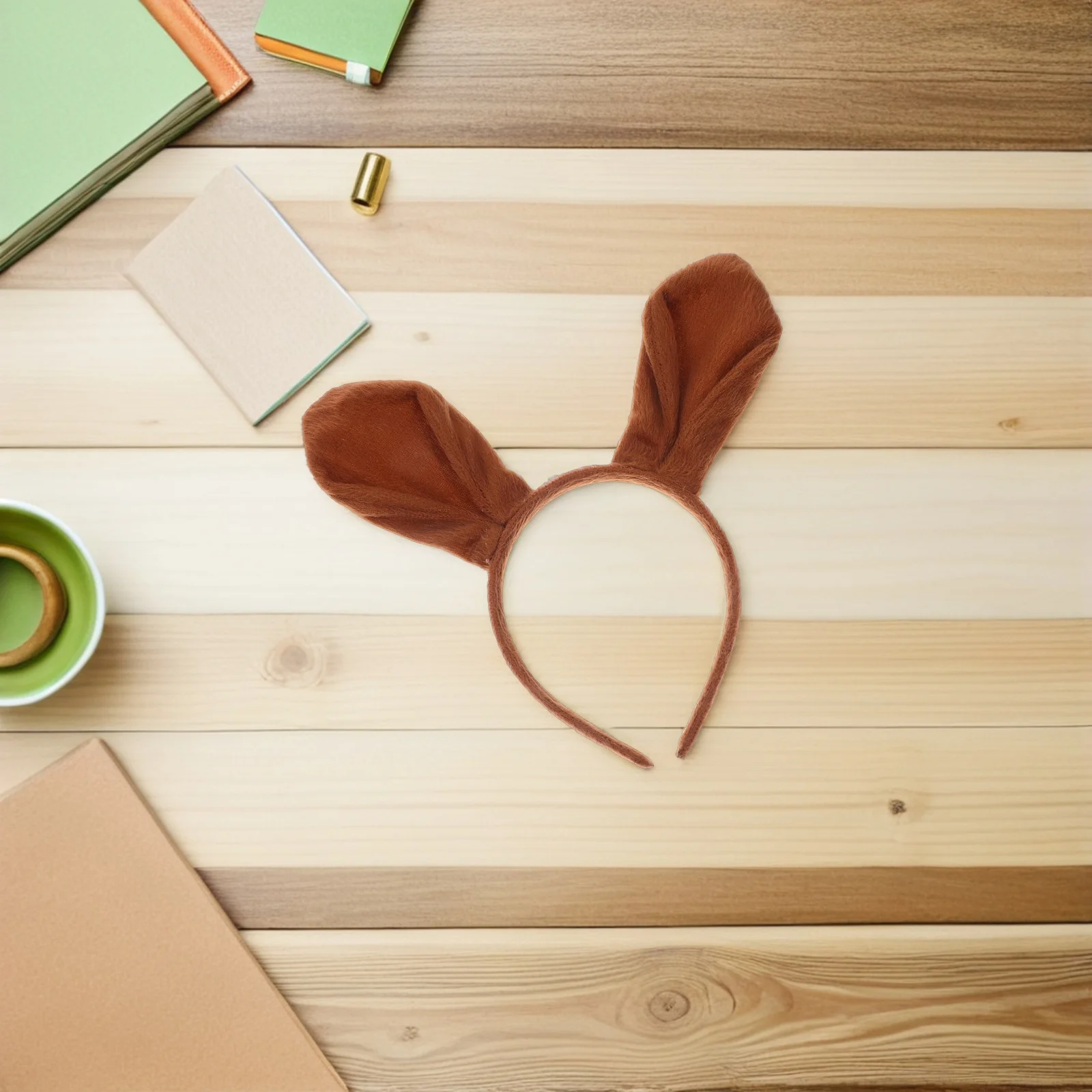 3개 세트 댄스 파티 장식 짧은 머리띠 나비넥타이 꼬리 키트 어린이용 동물 의상 세트 공연 의상 브라운