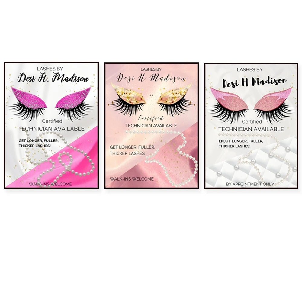 Beautiful eyelashes makeup poster, fancy eyes, glitter eyeshadow, long eyelashes, pearl decoration beauty salon pictures