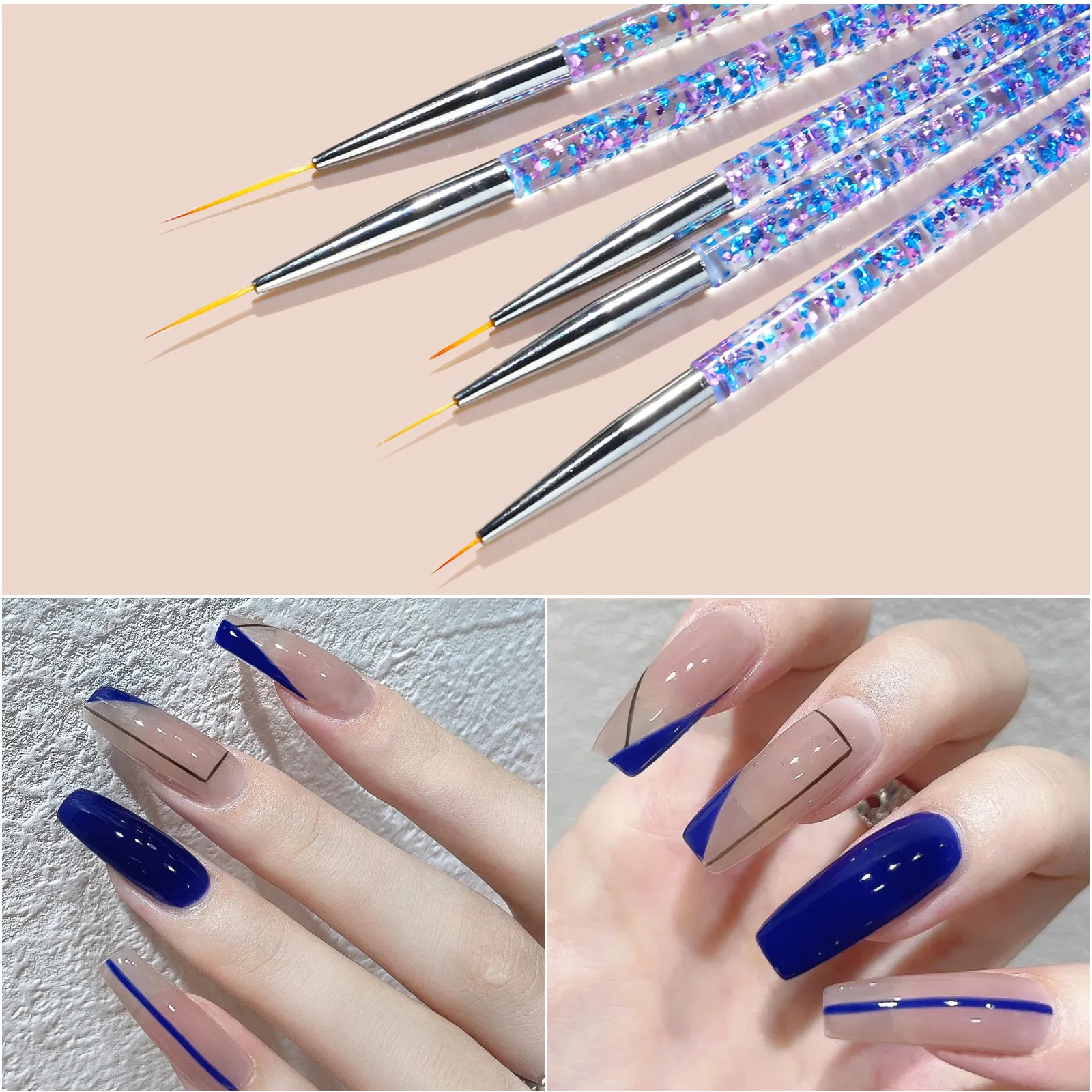 15Pcs/1set Nail Art Brush Design Tip Painting Drawing Carving Dotting Pen Liner Acrylic Gel UV Polish Manicure Tools
