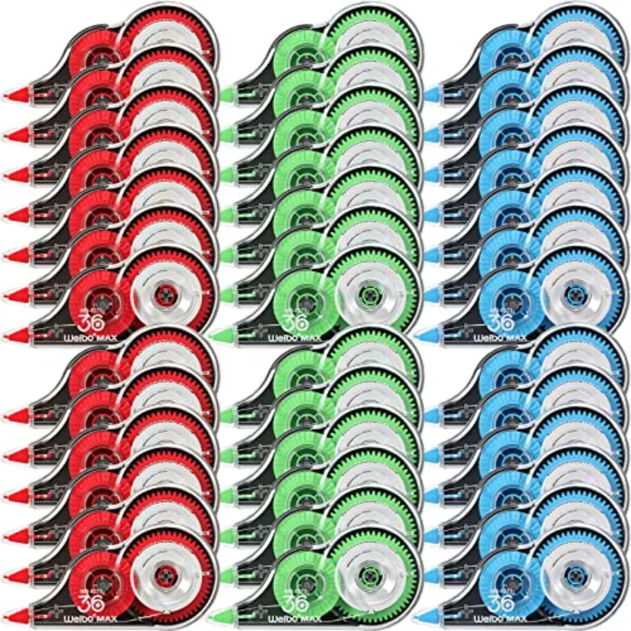 

54 Pack Correction Tape Bulk White Correctional Fluid Tape Easy to Use Applicator Corrector Correct Wrong Writing Eraser for Of