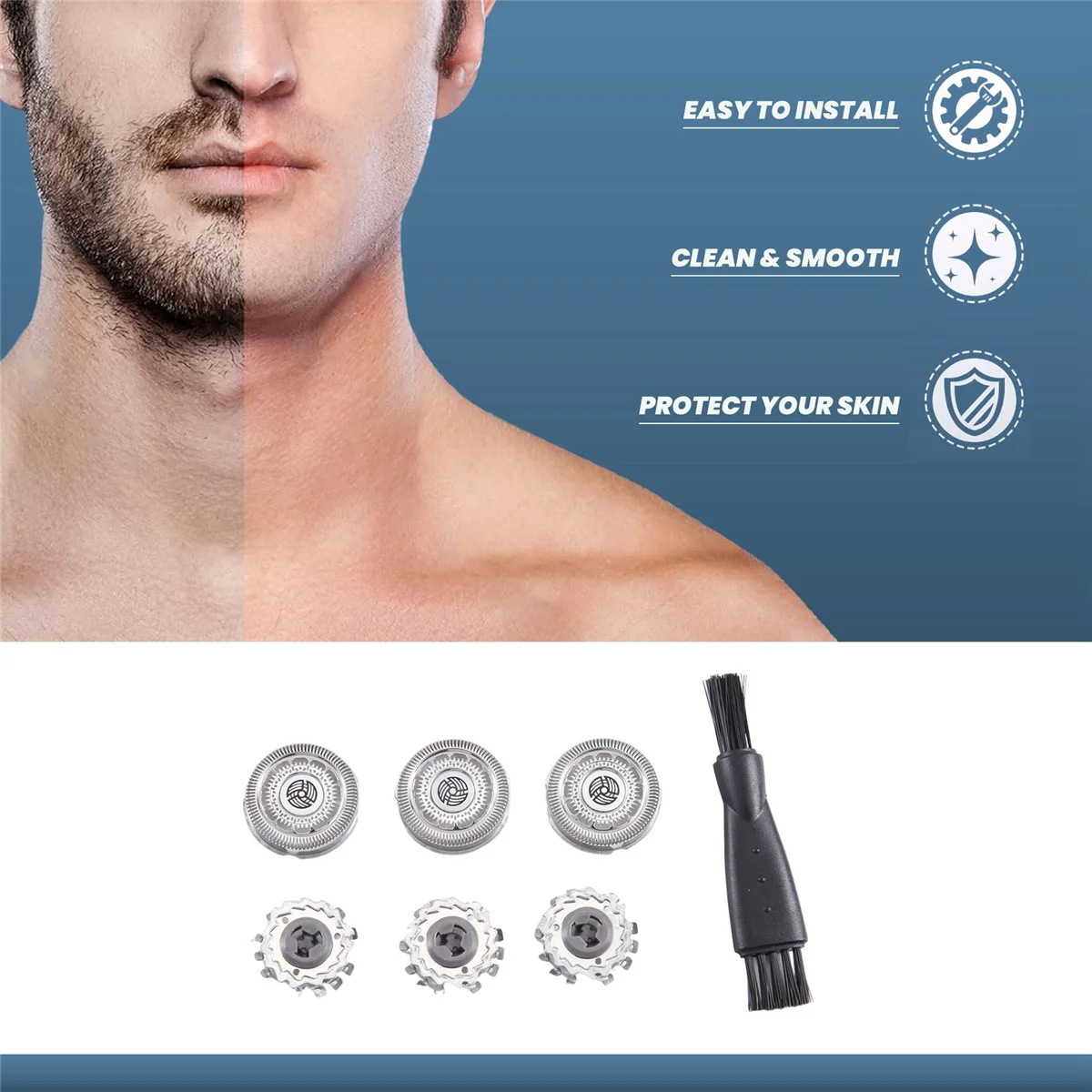 SH90 Replacement Heads for Philips Norelco Shaver 9000 Series, S8950,SW9700,SW6700,9000 Shaver Replacement Blades