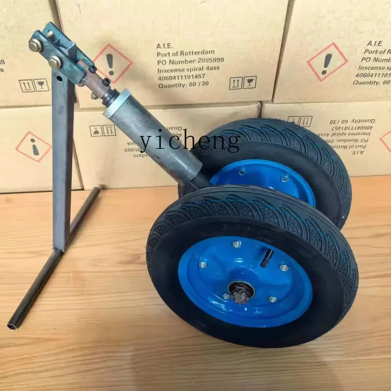 

Электрическая тележка TQH, двухколесная передняя рулевая сборка, бортовое колесо автомобиля, перевернутое колесо, аксессуары для осла