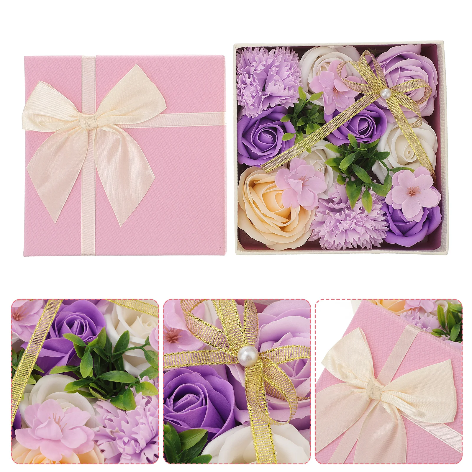 

1Pcs Soap Flower Gift Box Beautiful Home Decoration Romantic Ideal for Mother's Day and Celebrations