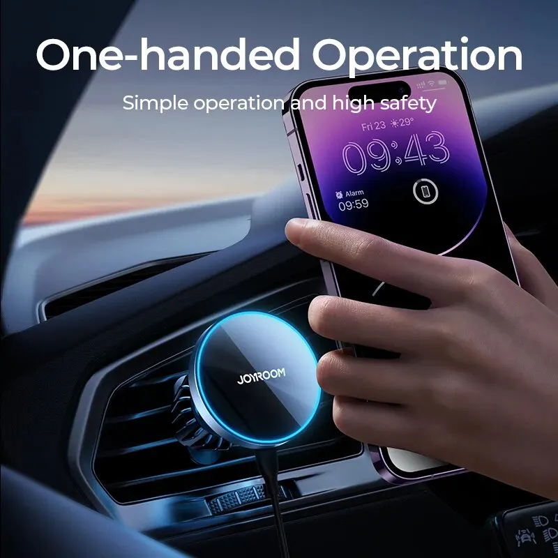 Joyroom Magnetic Car Phone Mount Wireless Fast Car Charger for iPhone Holder 15W Magnetic Car Phone Holder Mount Wireless - view 4