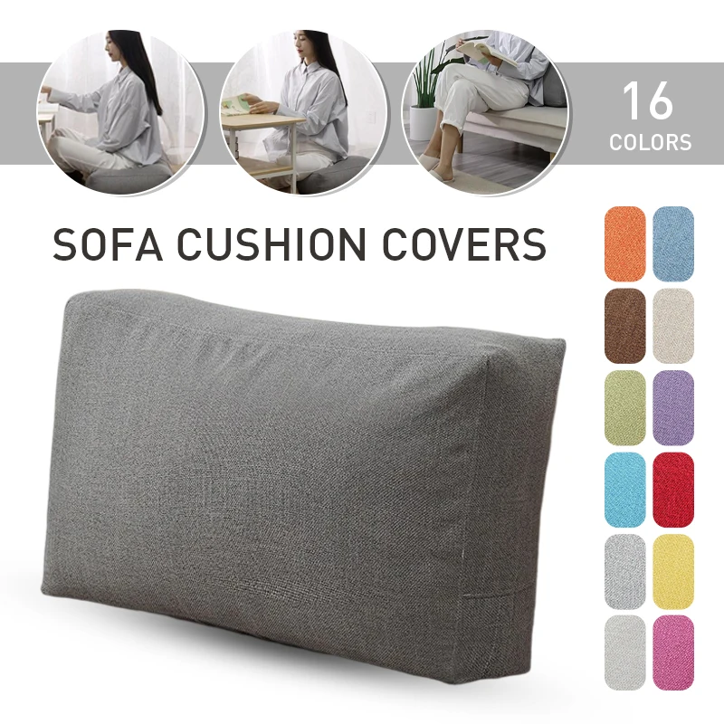 Nordic Rectangular Soft Sofa Cushion Cover Pillow Cover Lumbar Protective Solid Color Simple Home Decoration Pillow Covers