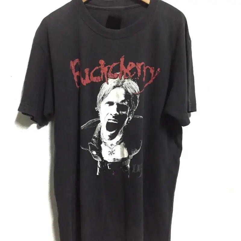 

Мужская хлопковая черная футболка Vtg Buckcherry Band, все размеры Ag356