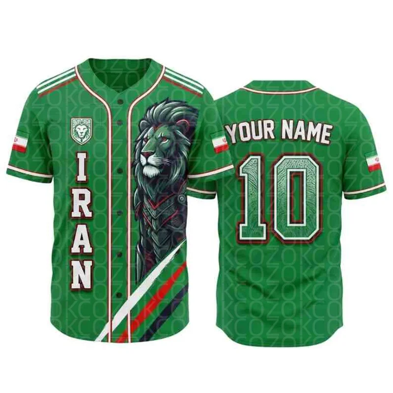 Custom Animal National elements Baseball Jersey for Men Women Short Sleeve JerseyShirt Team Shirts Hip Hop Unisex Tops