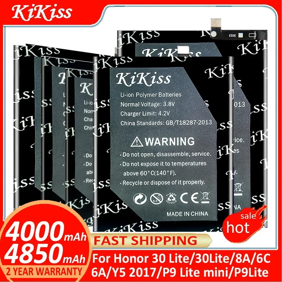 KiKiss Battery For Huawei Enjoy Z/20 Pro/20Pro/6S/For Honor 30 Lite/30Lite/8A/6C/6A/Y5 2017/P9 Lite mini/P9Lite/P9mini/P9 mini