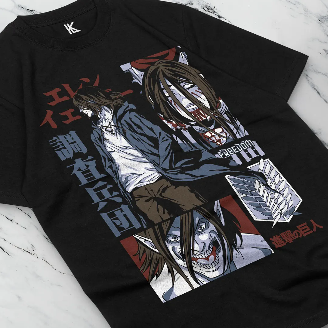 Attack on Titan Eren Final Shingeki No Kyojin  Graphics Anime  Tshirt  All  Sizes Cotton