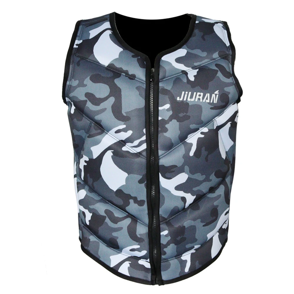 New Adult Camouflage Buoyancy Lifejacket Neoprene Water Sports Portable Surfing Swimming Sailing Fishing Camouflage Lifejacket