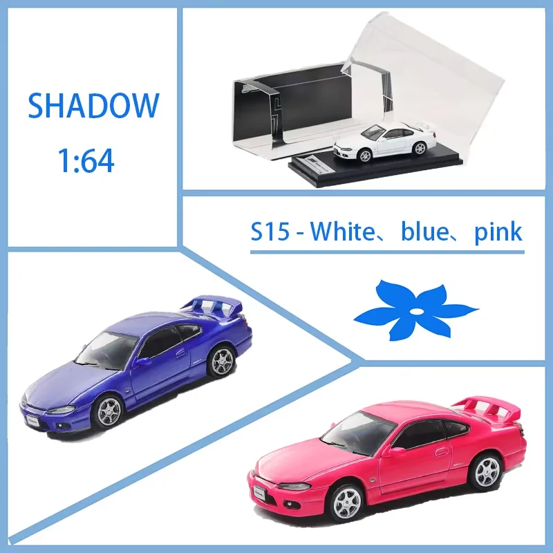 

Предпродажа SHADOW, масштаб 1:64, S15, литая под давлением модель автомобиля из сплава для взрослых, классическая коллекция, подарок, сувенир, игрушка для мальчика