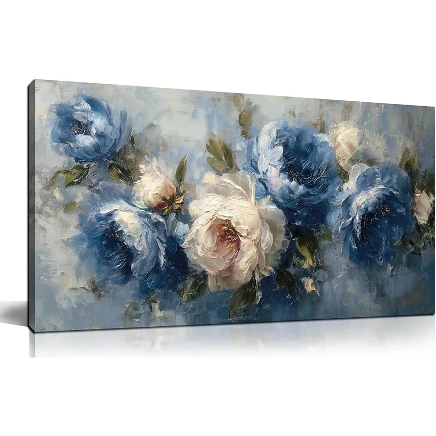 

Наборы для алмазной вышивки с цветочным узором «Пион»: синий цветочный мотив, декор для стен, белая картина с цветами, алмазная живопись с полной выкладкой.