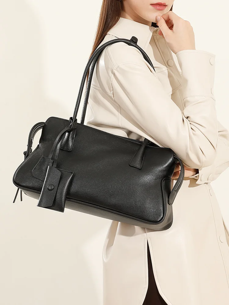 

Genuine Grade Women's Leather Shoulder Crossbody Bags Luxury Designer Brand Ladies Cowhide Handbag for Woman Underarm Bag 2026