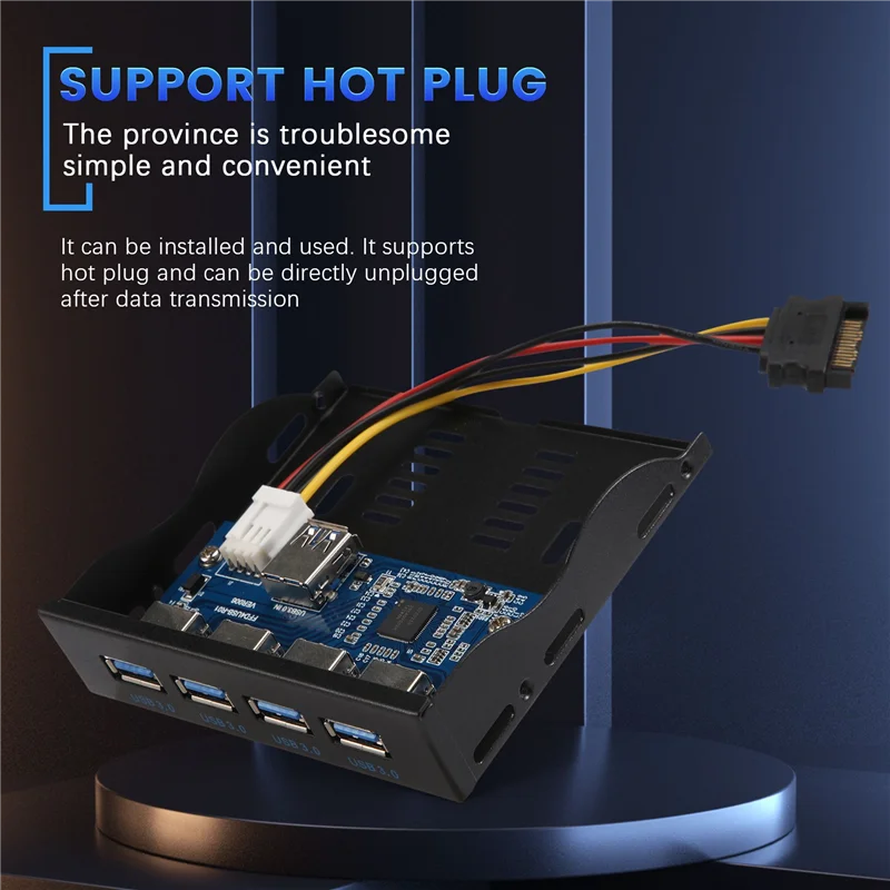 

A34M-USB3.0 Передняя панель дискеты 4-портовая передняя панель для 3,5-дюймового отсека для дискеты 19-контактный к 4 порта Карта расширения концентратора USB3.0