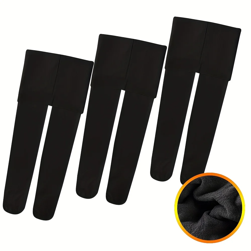 طماق سوداء مخملية للأطفال، يرتدي المراهقين جوارب طويلة بلون موحد صديقة للبشرة #4