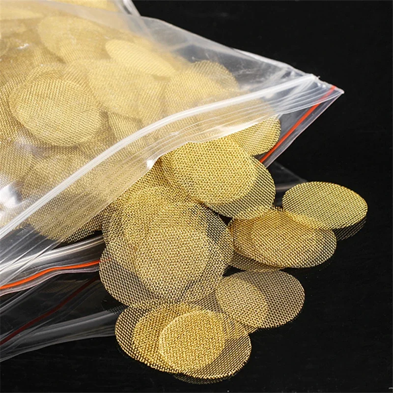 100pcs Combustion Net Water Pipe Filter Mesh Multifunctional Hookah Water Pipes Metal Screen Gauze Smoking Tobacco Tools