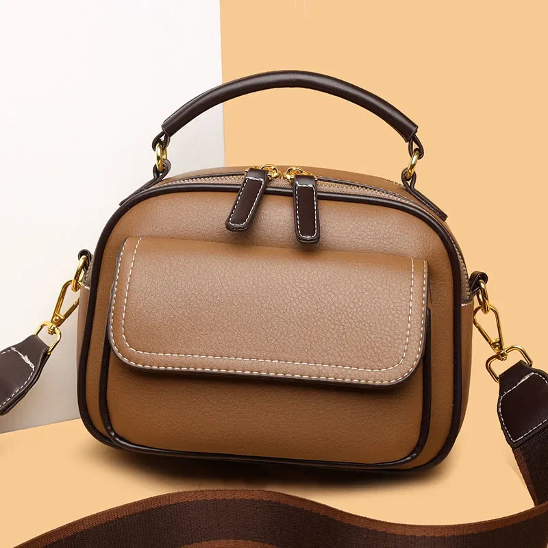 Fashionable Retro Mini PU Leather Shoulder Bags for Women Bucket Crossbody Bag Luxury Designer Purses and Handbags