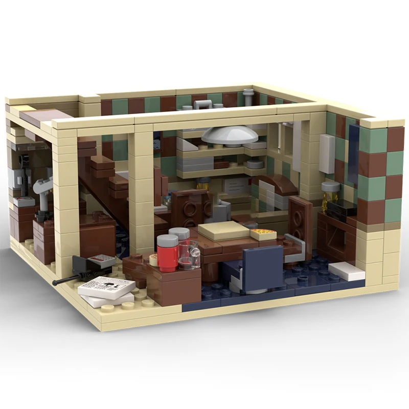 Strano modello di film MOC Mattoni da costruzione Sala di chat sotterranea Tecnologia modulare Regali Vacanza Assemblare Giocattoli per bambini Vestito