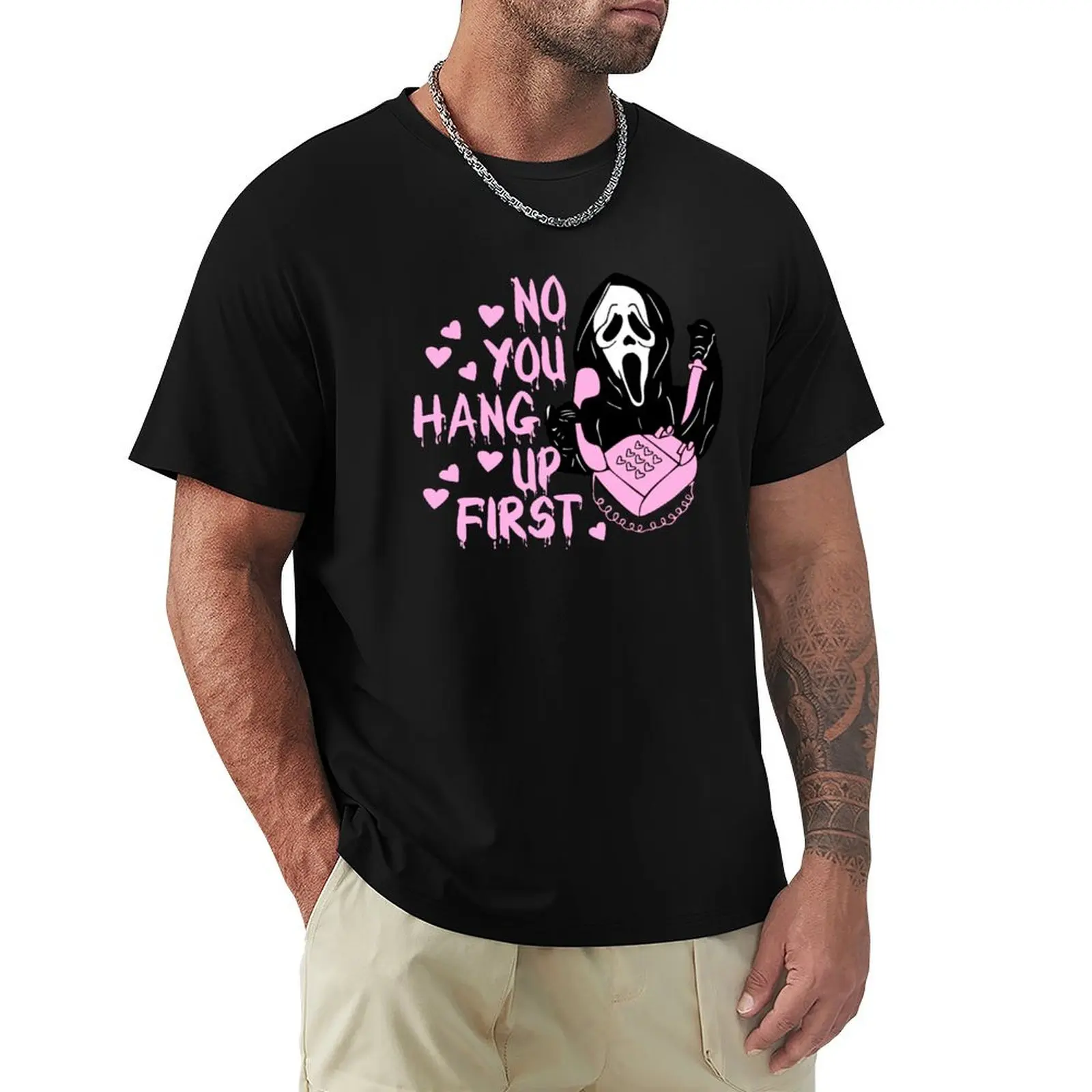 

No you hang up T-Shirt vintage clothes Anime t-shirt oversizeds mens fashion
