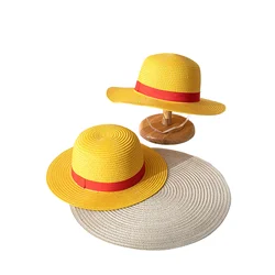 Monkey D Luffy Straw Hats Cosplay Accessory Anime Sun Beach Hat for Men Boys Halloween Party Travel Performance Cap Yellow