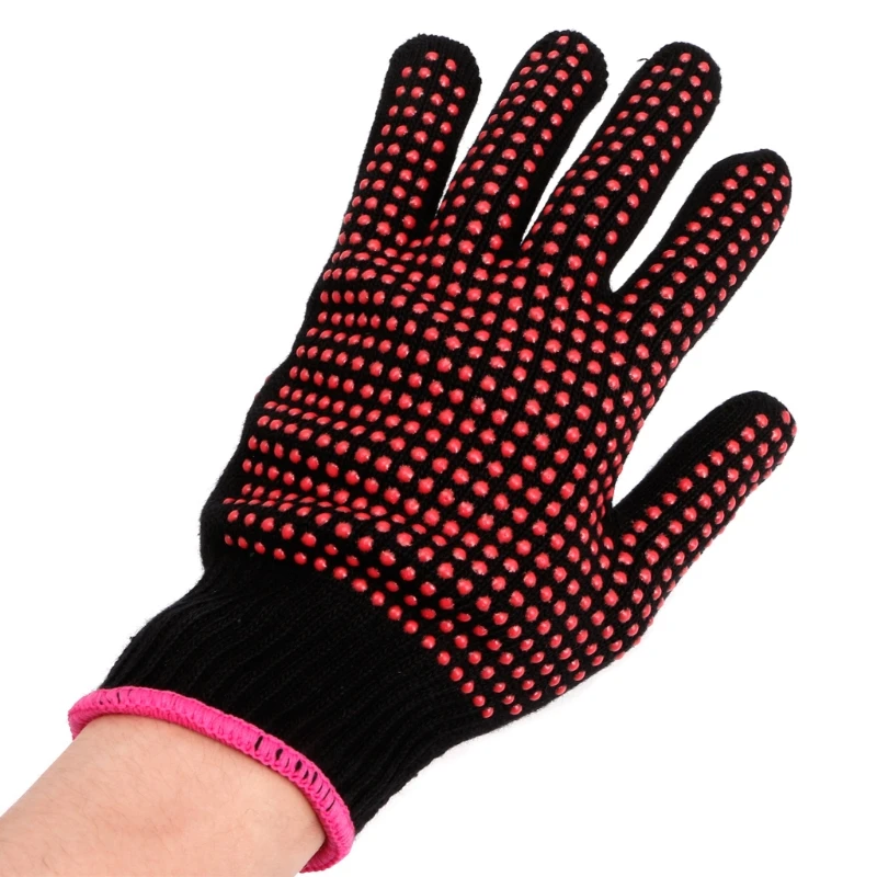 1 Pc Hair Straightener Curling Tong Hairdressing Heat Resistant Finger Gloves Dropshipping