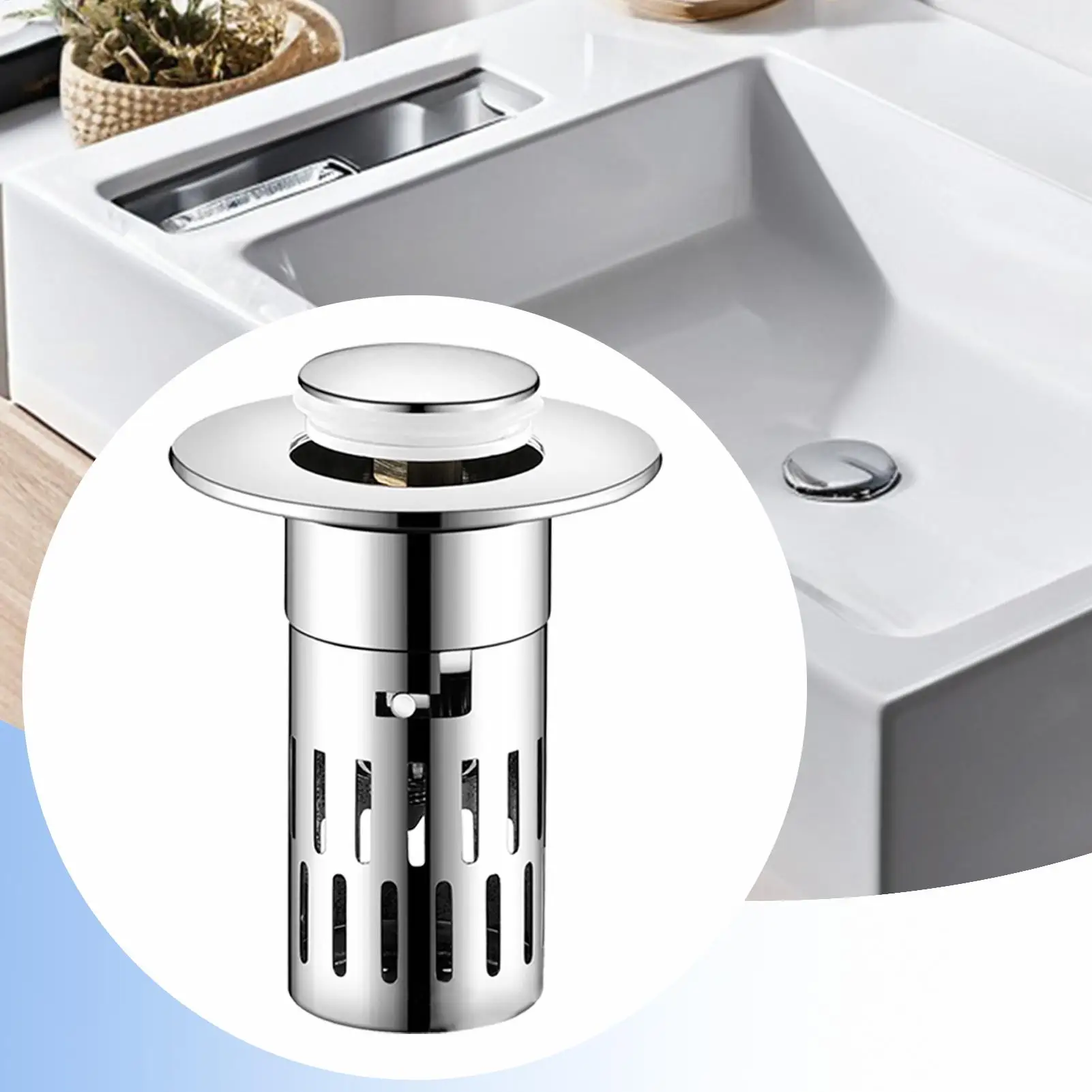 الفولاذ المقاوم للصدأ استنزاف تصفية الشعر الماسك بالوعة سدادة سلة المرشح حوض فعال بالوعة التوصيل بالوعة الحمام استنزاف تصفية كتل #4