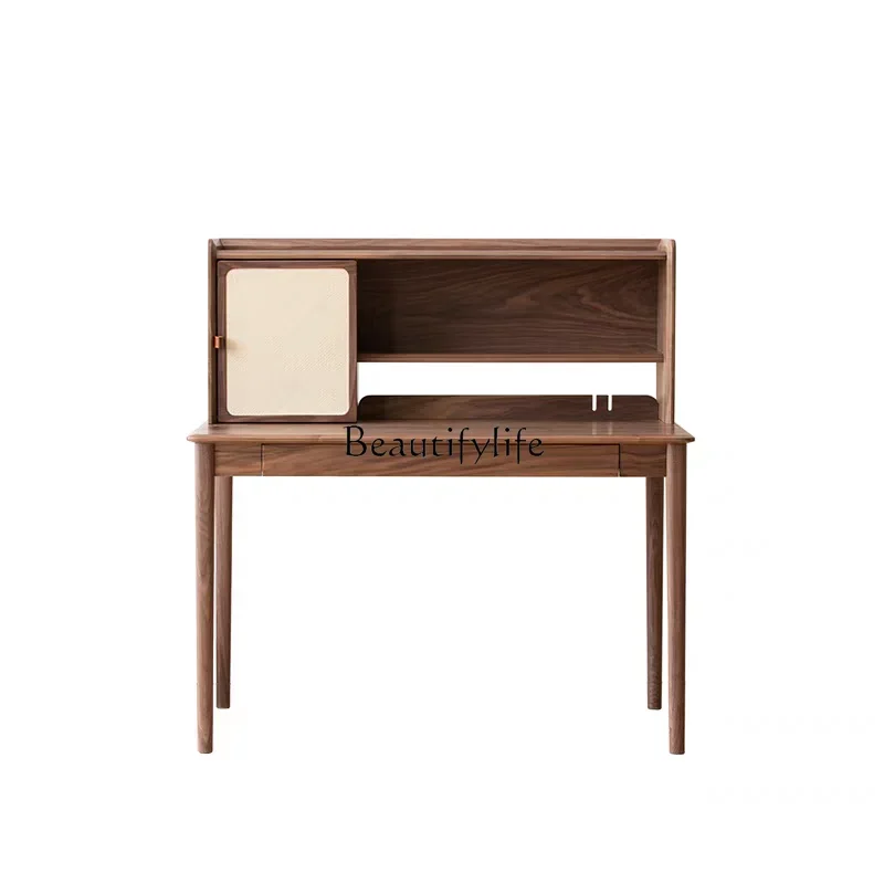 

LNorth American black walnut study desk log home living room office all solid wood