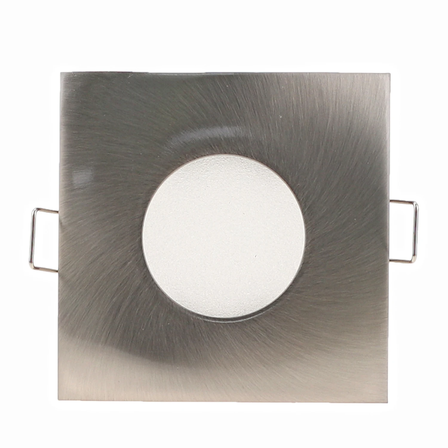 Satin Nickel  IP65 Led Down Light Fixture Round Suqare Spot Light Recessed Lights Frame Led Ceiling Light with Glass Lens