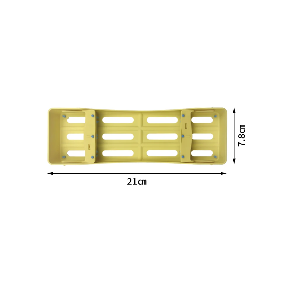 1 pçs dental plástico esterilização rack burs caixa suportes gaiolas cassete rack bandeja titular para 3 instrumentos desinfecção colocação