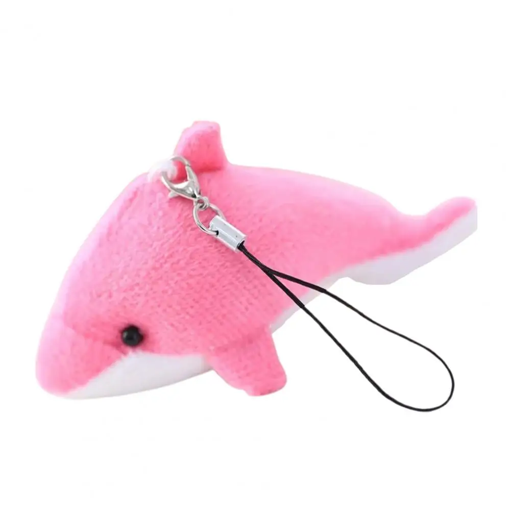 Cartoon Doll Pendant  Cute Animal Doll Soft  Dolphin Pendant Stuffed Animal Doll Key Ring Birthday Gift