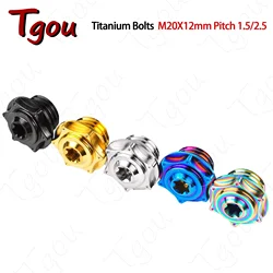 Tgou Titanium Bolt M20X1.5/2.5mm Pitch CNC Engine Oil Cap Bolt for Honda Motorcycle Bike Filler Cover Protector