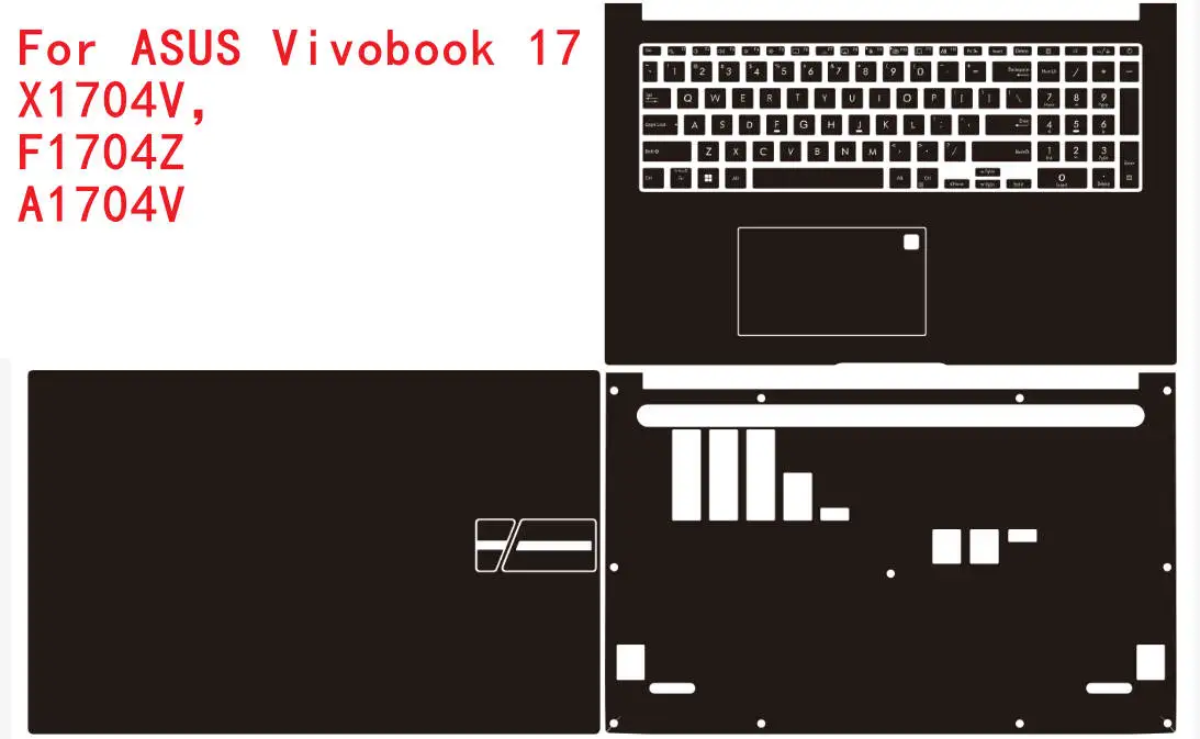 

Для ASUS Vivobook 17 X1704 F1704 A1704, X1704V F1704Z X1704VA F1704VA предварительно вырезанная виниловая наклейка для ноутбука, защитная наклейка для кожи