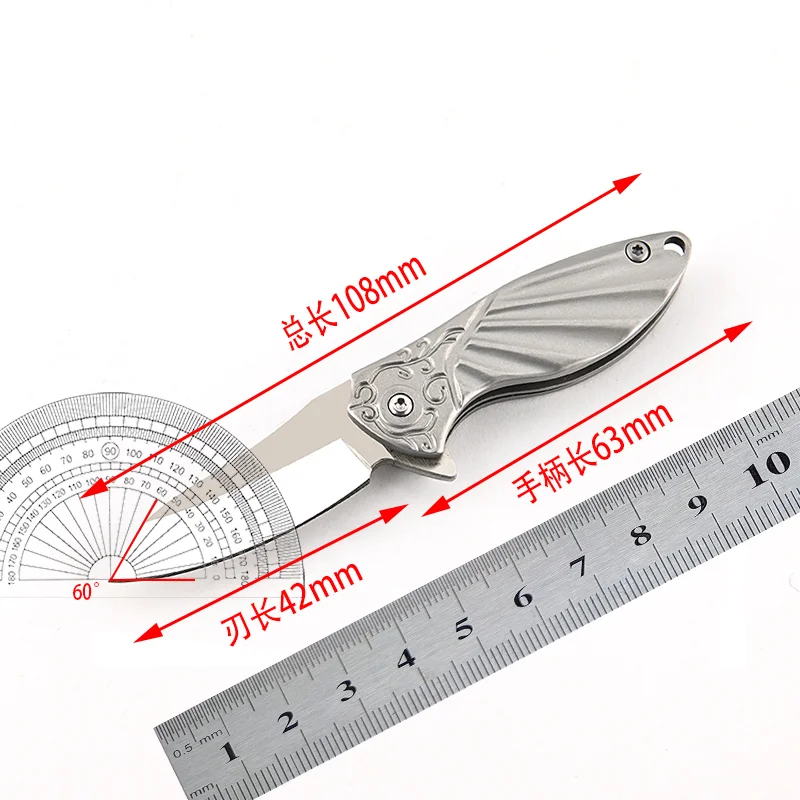 Новый складной нож из титанового сплава, портативный брелок для кемпинга, мини-острый нож