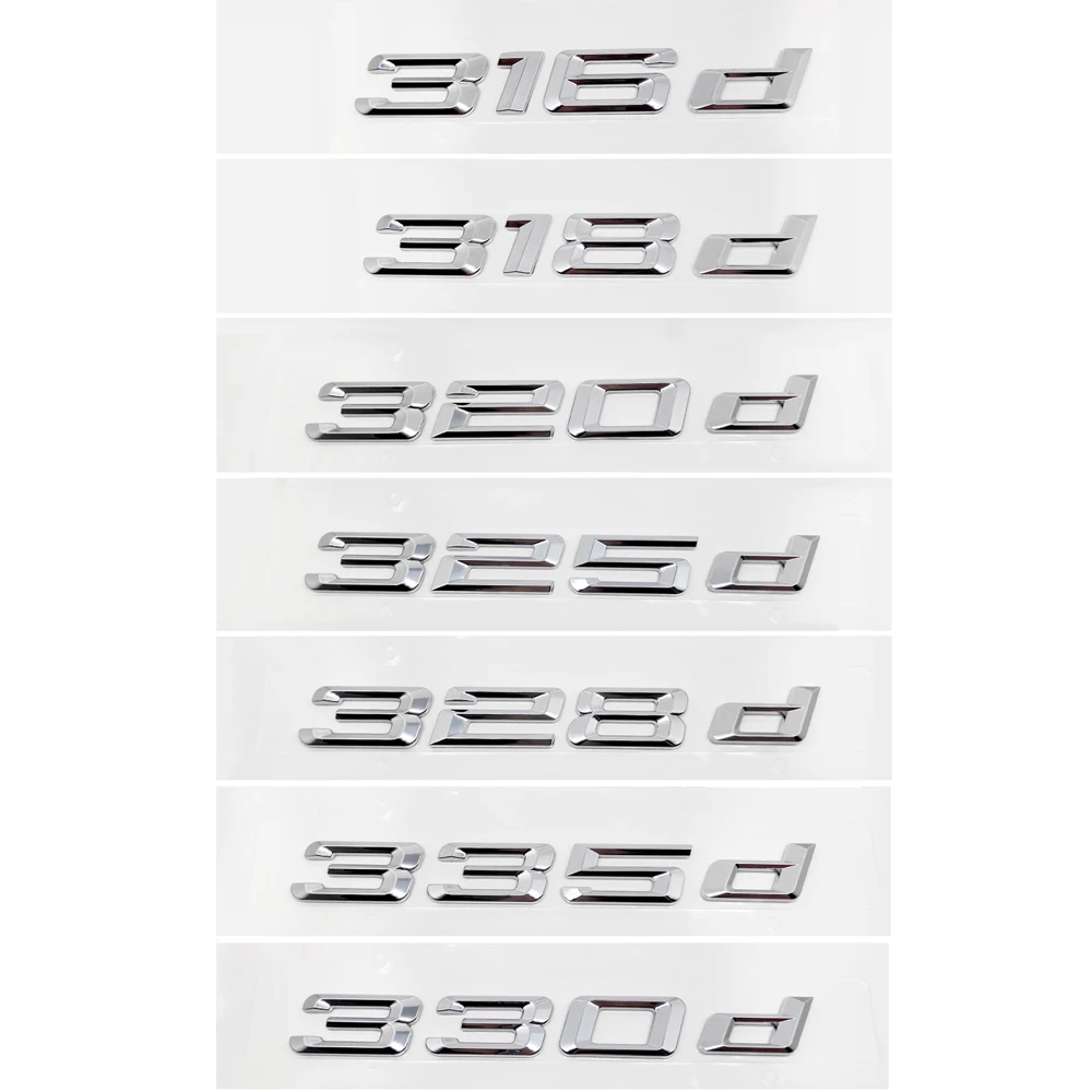 For BMW 3 GT 316d 318d 320d 325d 328d 330d 335d E21 E30 F30 E93 Emblem 3D Number Rear Sticker Original Decal Auto Decoration