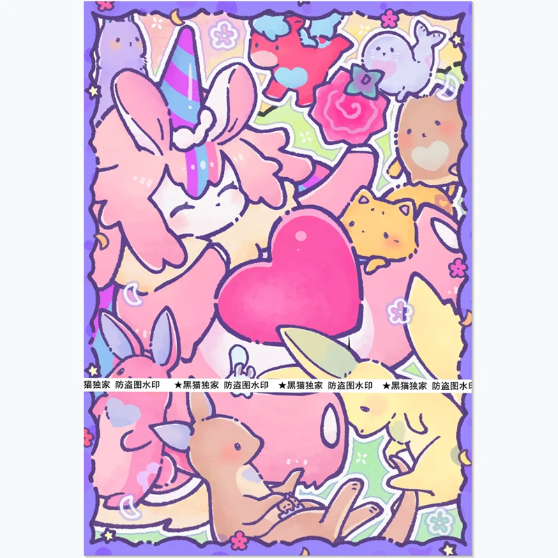 60 шт./набор Yu-Gi-Oh! Защитный чехол для карт Melffy Rabby, Melffy Catty, Melffy Puppy, для коллекционных карт аниме-игр, подарок, 63*90 мм