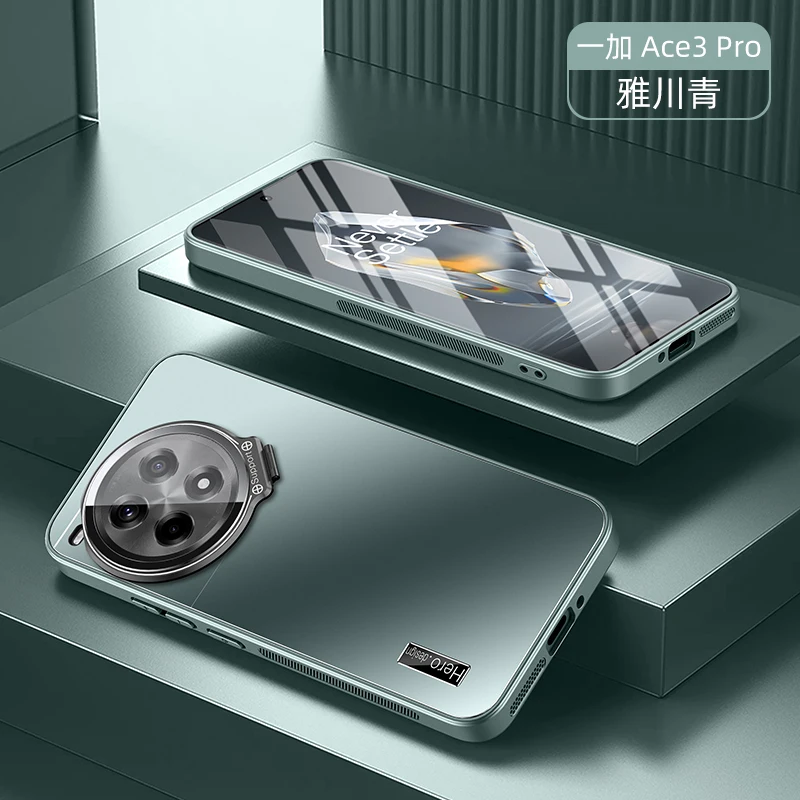 حافظة هاتف شاملة بعدسة جديدة لهاتف Oneplus Ace5pro ACE3Pro Ace5 غطاء حماية مغناطيسي معدني غير لامع ورقيق للغاية