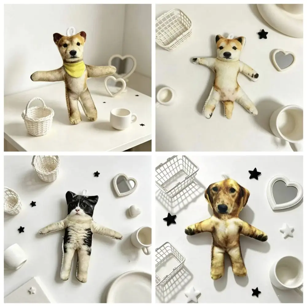 Wire Skeleton Dog Pendant Doll Animal Figure Limb Separated Abstract Twist Keychain Simulated 8CM Cute Funny Cat Children